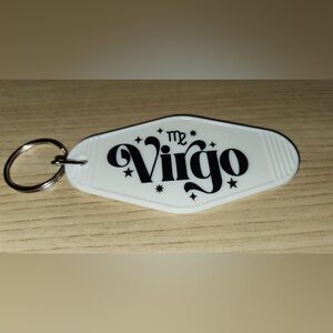 White Virgo Keychain